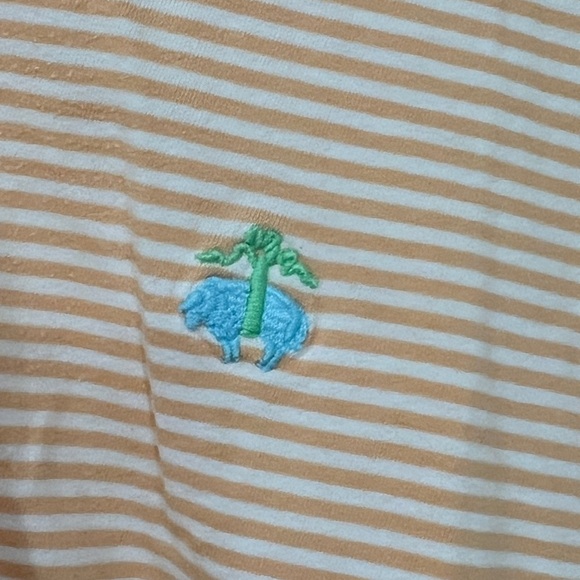 Brooks Brothers Orange Striped Polo Shirt - Picture 3 of 4